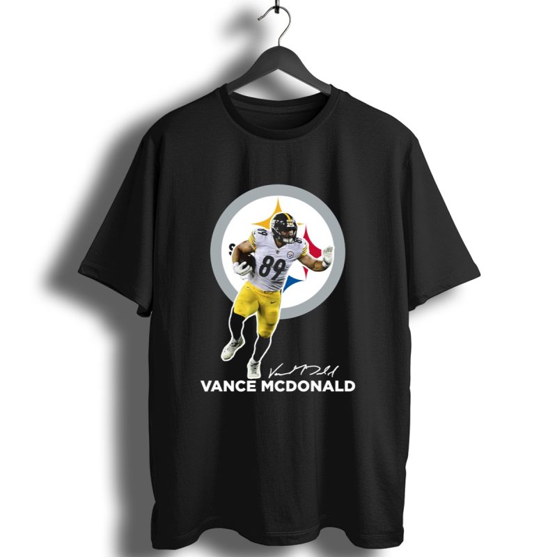 Vance Mcdonald Pittsburgh Steelers Football Player Signature 89 T Shirt 1 T Shirt 1