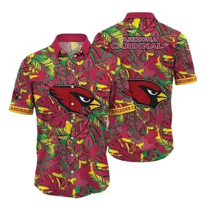 Victory Blossom Varsity Arizona Cardinals Floral Chevrons Hawaiian Shirt