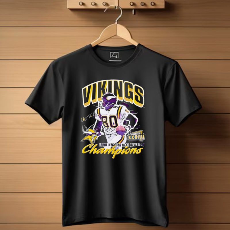 Vikings 1998 Nfc Central Division Champions Super Bowl Xxxiii Signature T Shirt 1 T Shirt 1