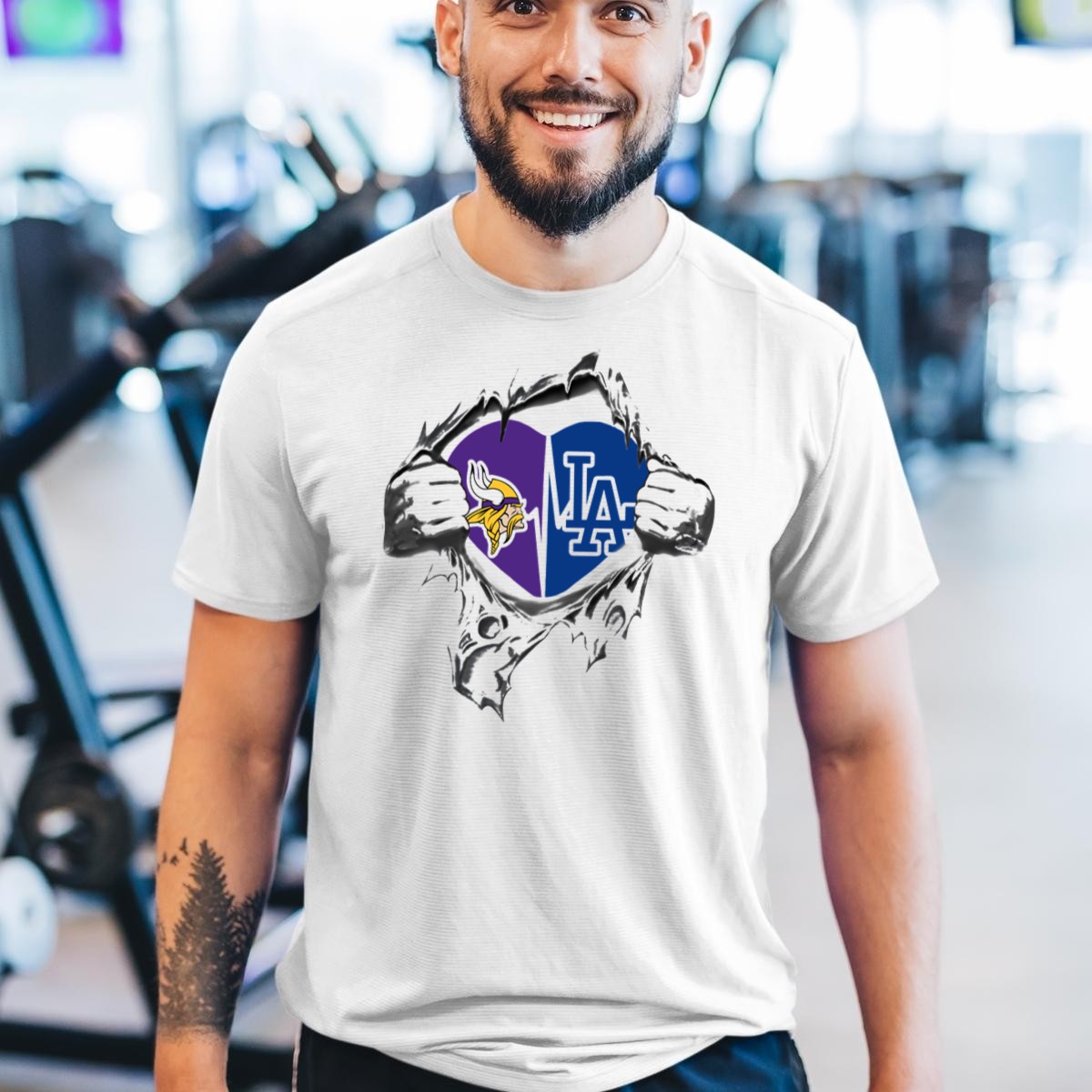 Vikings-Dodgers-Its-In-My-Heart-La-Logo-Split-Purple-And-Blue-Heart-Nfl-Mlb-Fans-T-Shirt-1_t-shirt-3_4