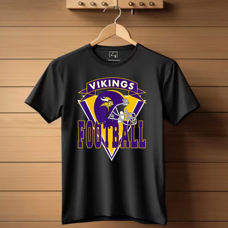 Vikings Football Helmet Badge Mn Vikings T Shirt 1 T Shirt 1