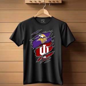 Vikings Hoosiers Minnesota Nfl Indiana University Fan Logo Fusion T Shirt