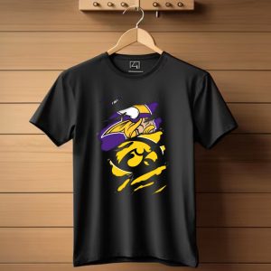 Vikings Iowa Hawkeyes Crossover T Shirt
