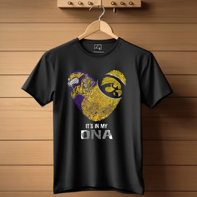 Vikings Iowa Hawkeyes Its In My Dna Fingerprint Football T Shirt 1 T Shirt 1