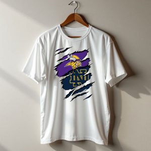 Vikings Notre Dame Nd Logo Torn Effect T Shirt