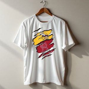 Vikings Ole Miss Torn Design With Viking Helmet And Ole Miss T Shirt