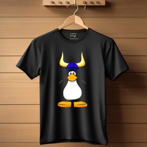 Vikings Penguin Horned Helmet Nordic T Shirt