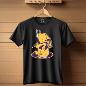 Vikings Pooh Bear Crossover Minnesota Football Fan T Shirt