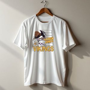 Vikings Showtyme Aaron Jones Football Cartoon Running T Shirt