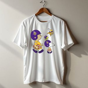 Vikings Snoopy And Woodstock Football Team Fans T Shirt