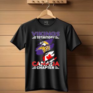 Vikings Territory Canada Chapter Canadian Flag And Viking Head T Shirt