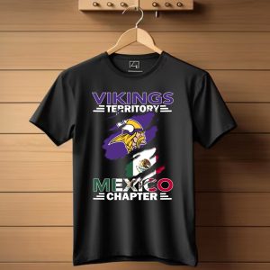 Vikings Territory Mexico Chapter Nfl Team Fan Club Mexican Flag T Shirt