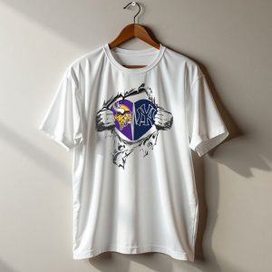 Vikings Yankees Heart Torn Reveal T Shirt