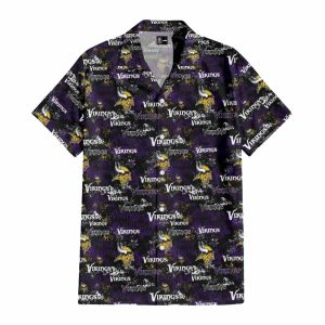 Vintage Grunge Pattern Vikings Hawaiian Shirt