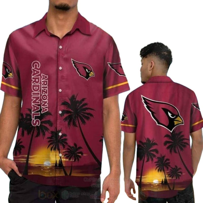 Vintage Nfl Arizona Cardinals Hawaiian Shirt Aloha Sunset 1