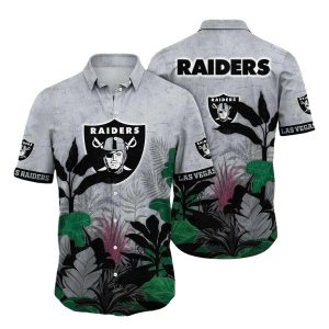 Vintage Tropical Foliage Las Vegas Raiders Hawaiian Shirt