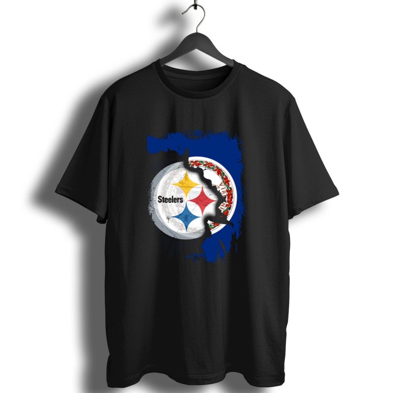 Virginia State Flag With Pittsburgh Steelers Logo Fusion T Shirt 1 T Shirt 1