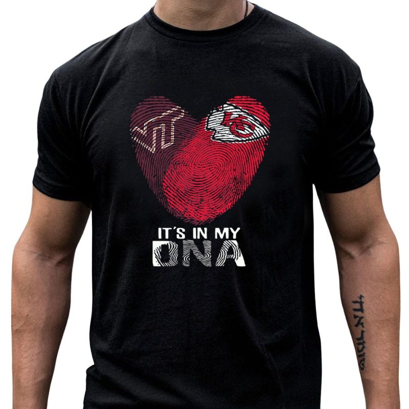 Virginia Tech Hokies Kc Chiefs Its In My Dna T Shirt T Shirt 1 1