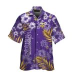 Vivid Vikings Purple Passion Flower Hawaiian Shirt