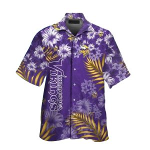 Vivid Vikings Purple Passion Flower Hawaiian Shirt