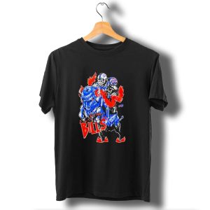 Warren Lotas Buffalo Bills Colorful Flames Football Buffalo T-Shirt