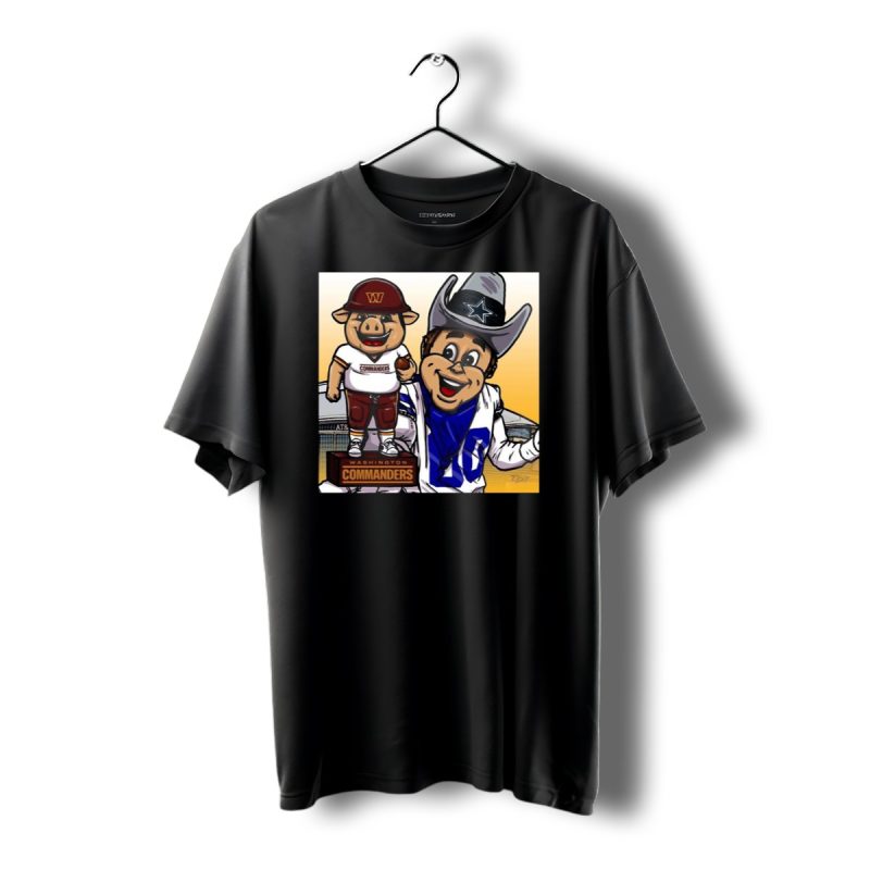 Washington Commanders Mascot Versus Dallas Cowboys Mascot Showdown At Att Stadium T Shirt 1 T Shirt 1 1