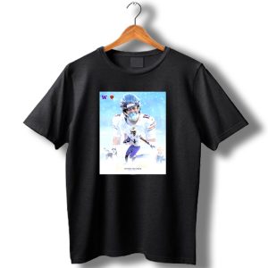 Washington Huskies Chicago Bears Rome Odunze Autographed Pick 9 T Shirt