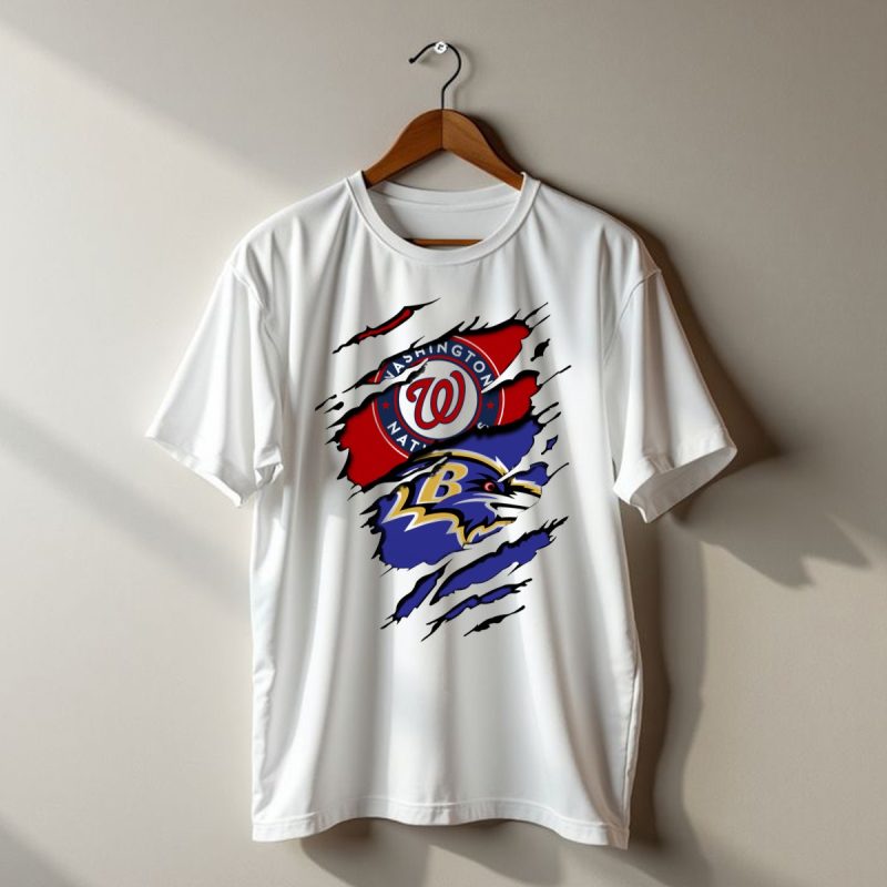Washington Nationals Baltimore Ravens Logos T Shirt 1 T Shirt 1