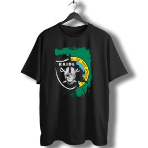 Washington State Seal And Raiders Logo Fusion T-Shirt