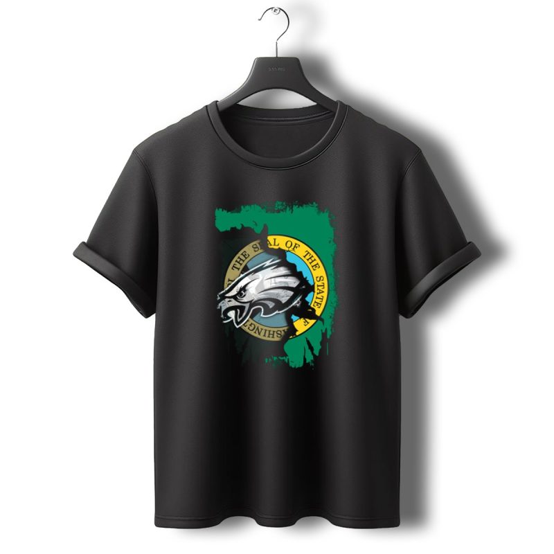 Washington State Seal With Eagles Emblem T Shirt T Shirt 0 1