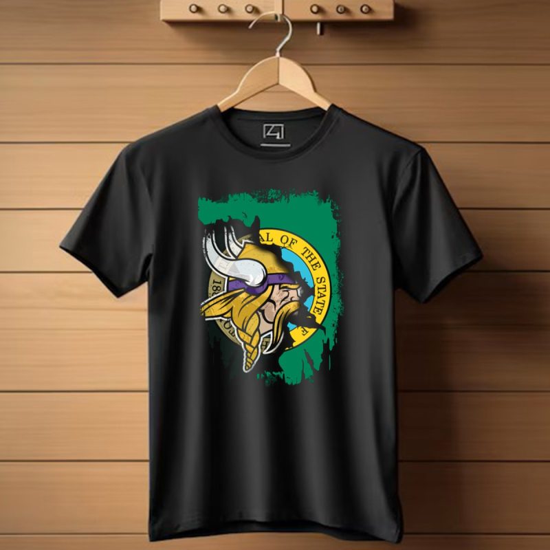 Washington-State-Seal-With-Vikings-Head-T-Shirt-1_T-Shirt-1 Washington State Seal With Vikings Head T Shirt 1 T Shirt 1