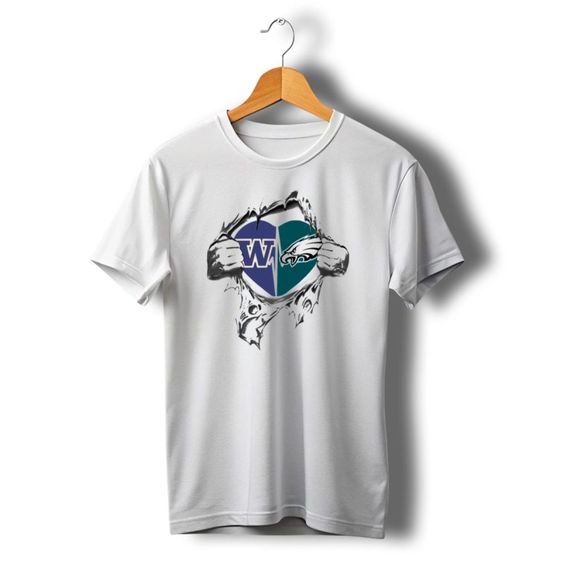 Washington W Philadelphia Eagles Heart T Shirt T Shirt 1 1