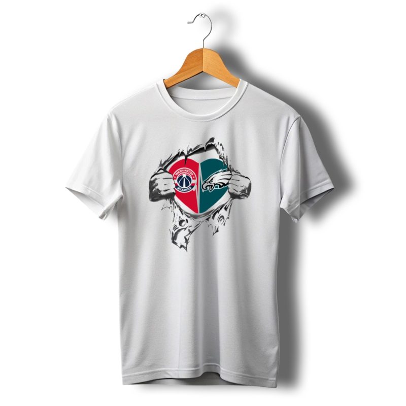 Washington Wizards Philadelphia Eagles Its In My Heart T Shirt T Shirt 1 1