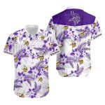 White Floral Minnesota Vikings Hibiscus Hawaiian Shirt