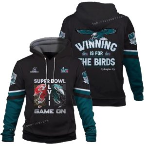 Winning Is For The Birds Philadelphia Eagles SB Champion 2023 Game On All Over Print Hoodie