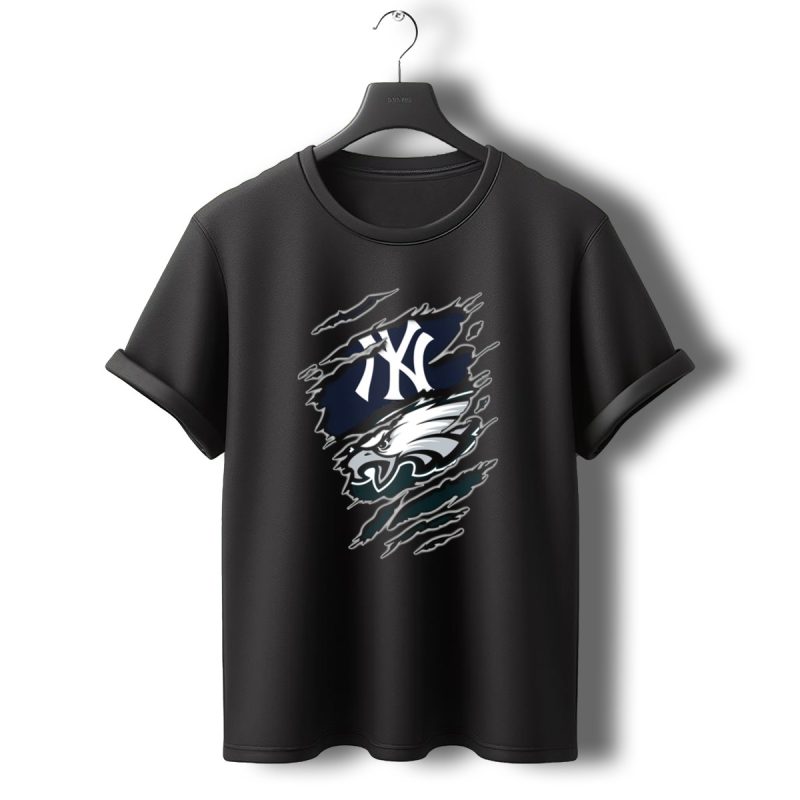 Yankees Eagles Crossover Fan T Shirt T Shirt 0 1
