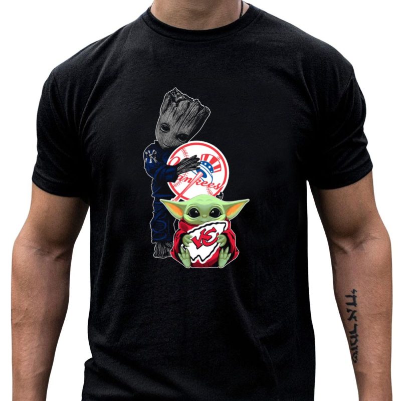 Yankees Groot Chiefs Baby Yoda T Shirt T Shirt 1 1