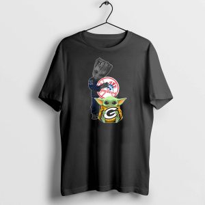 Yankees Groot Packers Baby Yoda T-Shirt