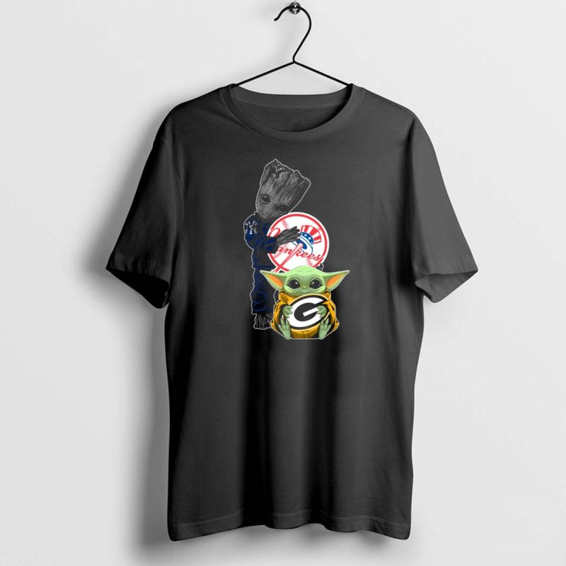 Yankees Groot Packers Baby Yoda T Shirt 1 1 T Shirt 1 1