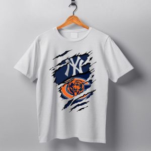 Yankees Logo And Chicago Bears Emblem Combination T Shirt