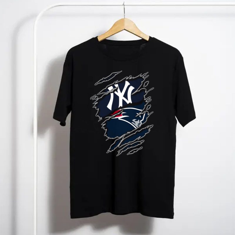 Yankees Patriots Logo Mashup T Shirt T Shirt 1