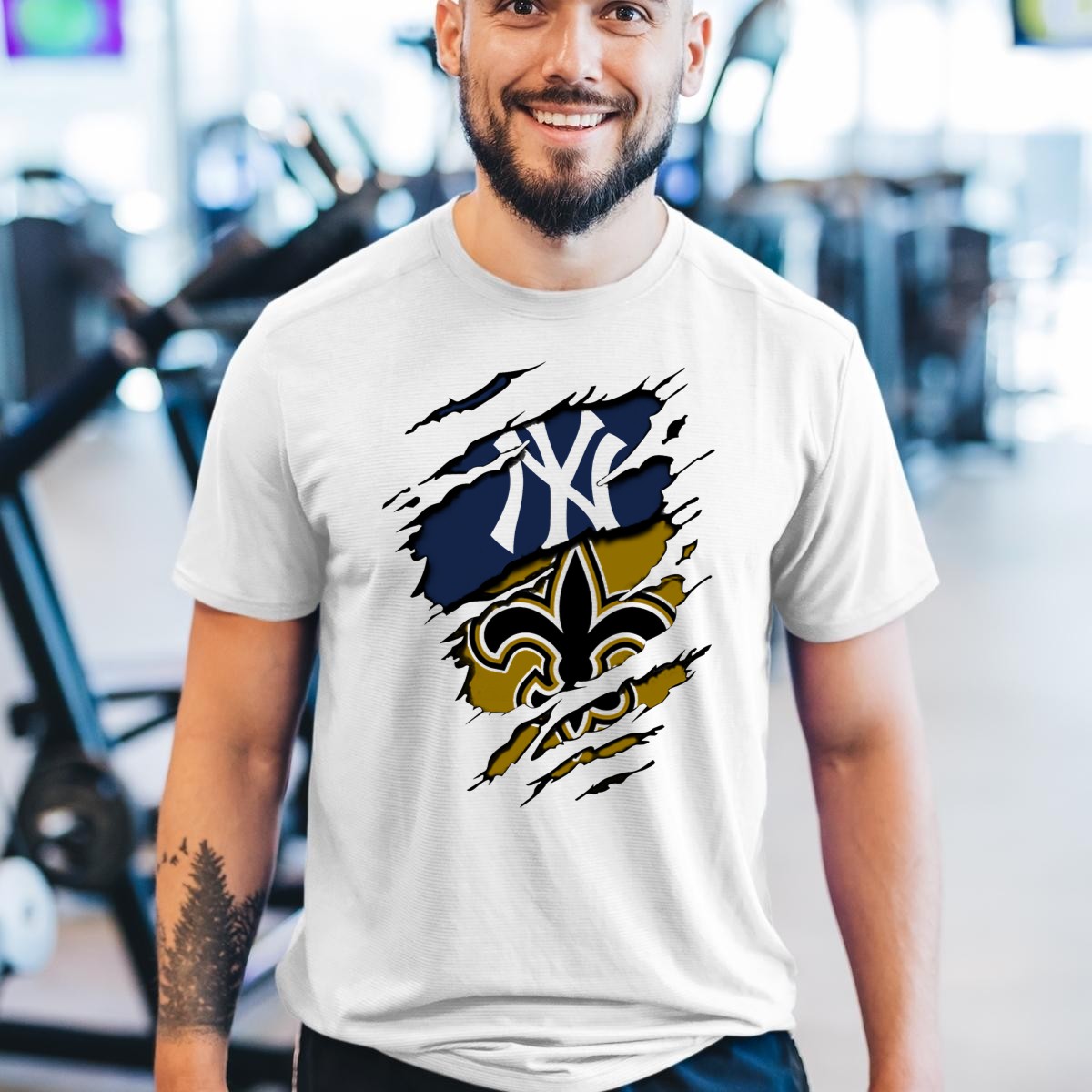 Yankees-Saints-Fleur-De-Lis-Ripped-T-Shirt-1_t-shirt-3_4