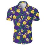 Yellow Floral Leaf Minnesota Vikings Hawaiian Shirt