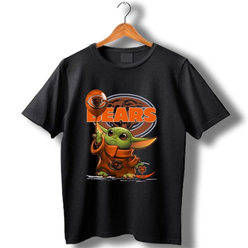 Yoda Chicago Bears Balloon And Football T Shirt 1 T Shirt 1