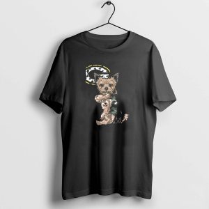 Yorkshire Terrier I Love Mom Green Bay Packers Football T-Shirt