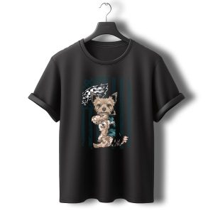 Yorkshire Terrier I Love Mom Philadelphia Eagles T-Shirt