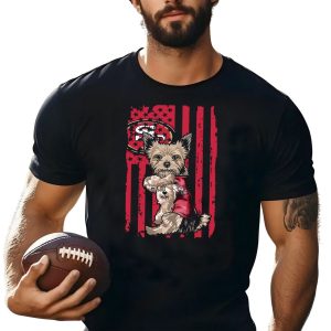 Yorkshire Terrier I Love Mom San Francisco 49Ers Football Fan T-Shirt