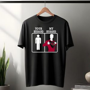 Your Husband My Husband Arizona Cardinals Logo Superman Style T-Shirt