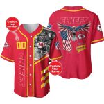 Personalized Chiefs American Eagle Tribute Baseball Jersey