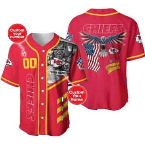 Personalized Chiefs American Eagle Tribute Baseball Jersey